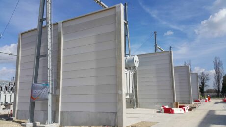 Mur pare feu pour la protection des transformateurs d’énergie