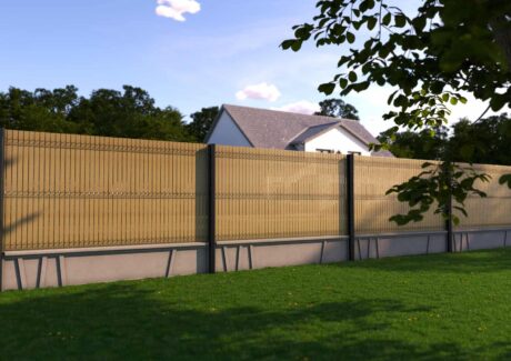 Plaque de soubassement en beton modele Tendance hauteur 250 mm pour cloture et amenagement exterieur