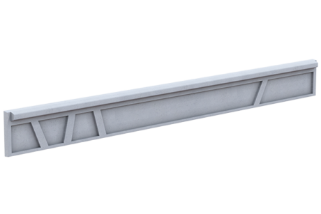 Plaque de soubassement en beton modele Tendance hauteur 250 mm pour cloture et amenagement exterieur